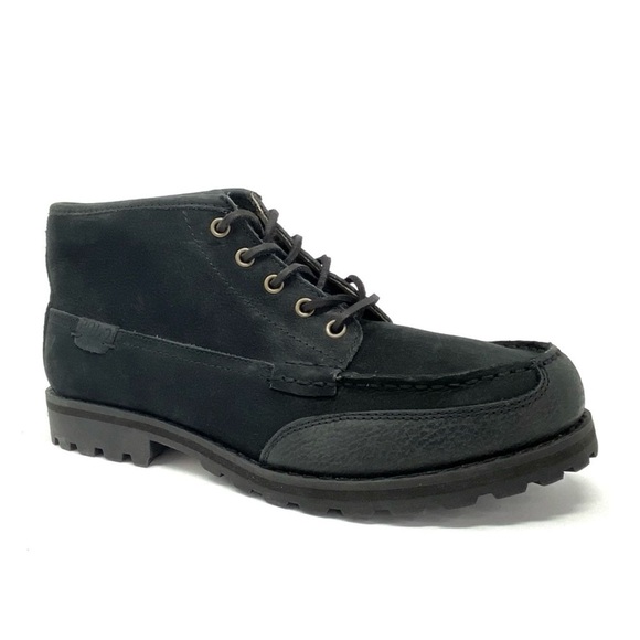 Polo Ralph Lauren Boots “Waterton” Black Nubuck Ankle Chucka Lug Size 7 New NWT